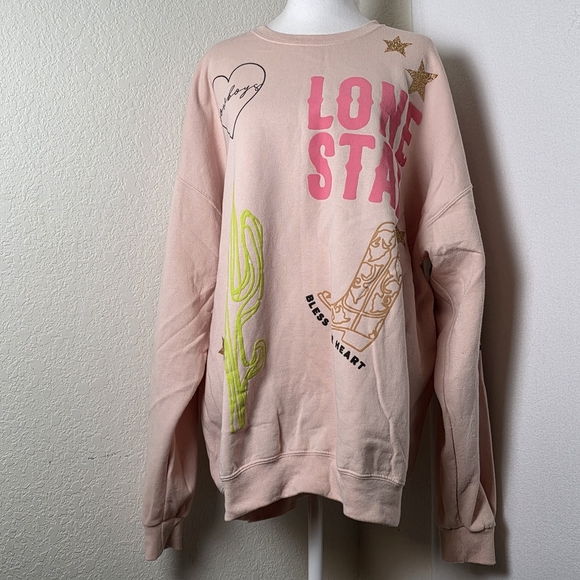 Skull House Lone Star Graphic Sweatshirt – Western Texas Theme – L/XL - Picture 1 of 10